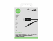 Belkin RockStar 3,5mm Aud./USB-C kabel 0,9m cern. F7U079bt03-BLK