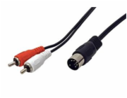 Kabel audio DIN5pin(M) -> 2x cinch (M) , 1,5m