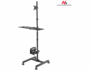 Maclean professional stand  mobile computer station on wheels  max 17 -32   max 20kg  MC-793