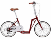 The-sliders Składany rower, hulajnoga 2w1 Lite gustowny i komfortowy, składany Burgundy Red