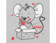 Kojenecká soupravička New Baby Mouse šedá