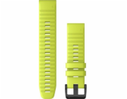 Silikonový pásek na zápěstí QuickFit 22 (světle žlutá / černá přezka) (010-12863-04)