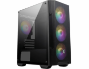 MSI MAG FORGE M100A computer case Micro Tower Black Transparent