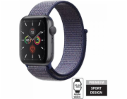 Nylonový pásek Crong Crong – sportovní pásek Apple Watch 42/44 mm (půlnoční modrý)