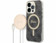 Hádej Case Case + Wireless Charger Gubpp14lh4eacsk Apple iPhone 14 Pro Black/Black Hard Case 4G Print Magsafe
