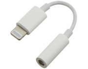 PREMIUMCORD Apple Lightning audio redukční kabel na 3.5 mm stereo jack/female, bílý