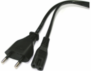 Napájecí kabel Napájecí kabel prodlužovací kabel 230V, vidlicový-230V 2pin F, 2m, černý, 2pinový konec