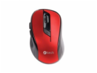 C-TECH myš WLM-02, černo-červená, bezdrátová, 1600DPI, 6 ...