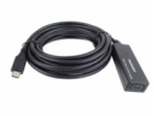 PREMIUMCORD USB-C repeater a prodlužovací kabel Male-Fema...