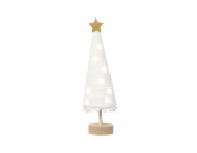 Vánoční ozdoba na stromeček z vlny 20LED 38 cm bílá Koopman