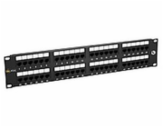 Solarix SX48-5E-UTP-BK 19" Patch panel Solarix 48 x RJ45 CAT5E UTP černý