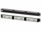 19" Patch panel XtendLan 24port, UTP, Cat5E, duální svork...