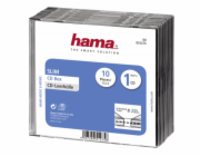 1x10 Hama pouzdro na CD Slim-Line transp./cerné 51275