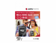 AgfaPhoto Mobile High Speed 64GB MicroSDXC Class 10 + Adapter