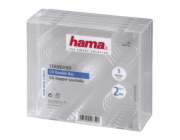 Hama CD-Double-Box     pack of 5 Transparent Jewel-Case     44752