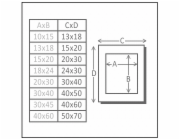 Deknudt S40AK1 P1          15x20 drevo bila s Passepartout