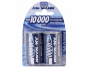 1x2 Ansmann NiMH Akku 10000 Mono D 9300 mAh