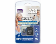 TRANSCEND MicroSD karta 2GB + adaptér