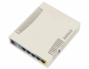 MikroTik RouterBOARD RB951Ui-2HnD, 600MHz CPU, 128MB RAM, 5x LAN, integr. 2.4GHz Wi-Fi, vč. L4 licence