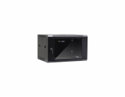 NETRACK 019-060-645-022 wall/hanging cabinet 19 6U/450 mm glass door black remov. side pan.