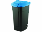 CURVER WASTE BIN BLACK 110L /LID BLUE