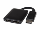 PremiumCord  adaptér DisplayPort  -  2x DisplayPort, rozš...