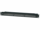 Intellinet Patch panel 24 port Cat6, stíněný STP, černý