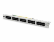 Digitus CAT 3 ISDN Patch Panel, nestíněný, 50 portů RJ45, 8P4C, LSA, 1U, montáž do stojanu, šedá, 482x44x109