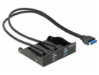 Delock 3,5” panel 2x USB 3.0 černý (19-pin)