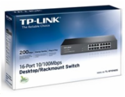 TP-Link switch TL-SF1016DS (16x100Mb/s, fanless)