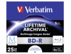 1x5 Verbatim M-Disc BD-R Blu-Ray 25GB 4x Speed, Jewel Cas...