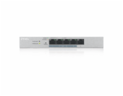 Zyxel GS1200-5HPv2 5-port Desktop Gigabit Web Smart PoE switch, 4x PoE+ GbE, PoE 60W, fanless