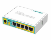 MikroTik RouterBOARD hEX PoE Lite, 650MHz CPU, 64MB RAM, 5x LAN, USB, PoE, 1x USB, vč. L4 licence