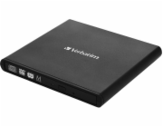 VERBATIM Externí CD/DVD Slimline vypalovačka USB 2.0 černá + Nero