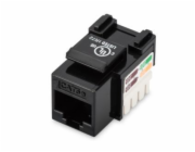 DIGITUS Keystone Jack CAT 5e, nestíněný RJ45 na LSA, barva černá