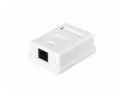 NETRACK 106-00 complete surface-mounted outlet 1xRJ45 UTP 8p8c Cat5e LSA