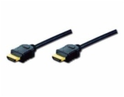 Digitus Připojovací kabel HDMI High Speed, typ A M/M, 2,0 m, Ultra HD 60p, zlatý, bl