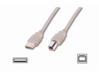 Digitus USB kabel A/samec na B-samec, 2x stíněný, béžový,...