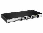 D-Link DGS-1210-24 28-port Gigabit Smart Switch, 24x GbE, 4x RJ45/SFP, fanless