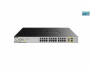 D-Link DGS-1026MP D-Link DGS-1026MP 26-Port Gigabit PoE Switch, 24x gigabit PoE RJ45, 2x gigabit RJ45/SFP, PoE budget 370W