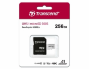 Transcend 256GB microSDXC 300S UHS-I U3 V30 A1 (Class 10) paměťová karta (s adaptérem), 95MB/s R, 40MB/s W