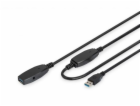 USB 3.0 SuperSpeed ??USB A/USB A/M/Active Black 10m kabel