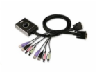 ATEN přepínač KVM 2-port DVI KVMP USB2.0, mini, audio, 1....