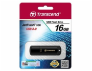 TRANSCEND Flash Disk 16GB JetFlash®350, USB 2.0 (R:13/W:4 MB/s) černá