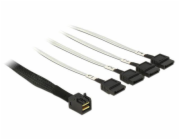 Delock Kabel Mini SAS HD x 4 SFF 8643 samec > 4 x SATA 7 Pin samice 0.5 m