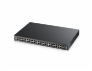 ZyXEL XGS2210-52 Zyxel XGS2210-52, 52-port Managed Layer2+ Gigabit Ethernet switch, 48x Gigabit metal + 4x 10GbE SFP+ ports, L2 multicast