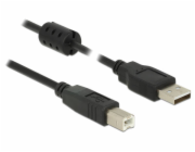 Delock Kabel USB 2.0 Typ-A samec > USB 2.0 Typ-B samec 5,0 m černý