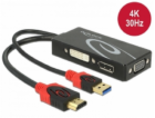 Delock Adaptér HDMI samec > DVI / VGA / Displayport samic...