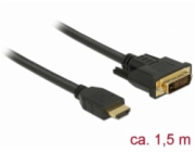 Delock Kabel HDMI na DVI 24+1 obousměrný 1,5 m