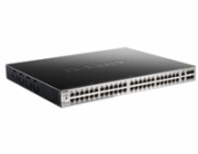 D-Link DGS-3130-54PS L3 Stackable Managed PoE switch, 48x GbE PoE+, 2x 10G RJ-45, 4x 10G SFP+, PoE 370W